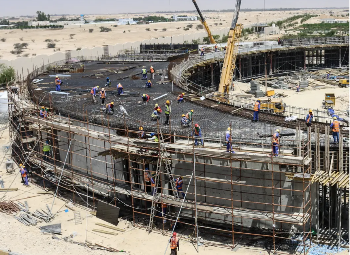 Construction site of NEOM Green Hydrogen project